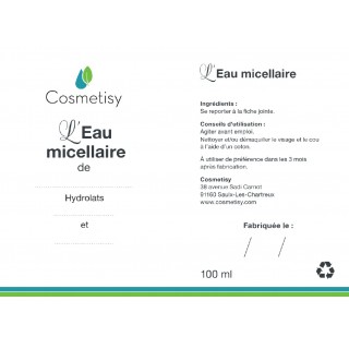 Etiquette vierge pour Eau micellaire