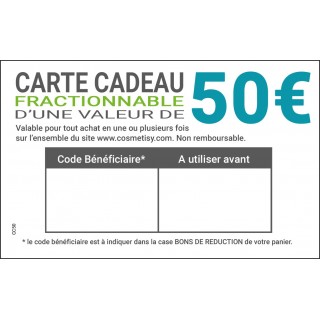 e-Carte cadeau 50€ à télécharger