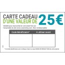 e-Carte cadeau 25€ à télécharger